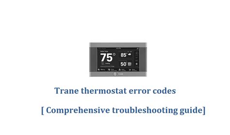 This video shows you all of the Error Codes of 8kw, 10. . Trane hvac error 166